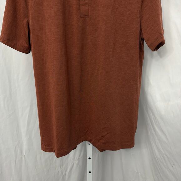 Lululemon Shirt Mens Large Evolution Polo Ancient Copper Performance Stretch - Picture 5 of 7